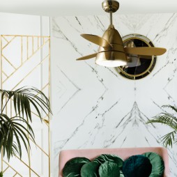 Ventilador 3 aspas Iseran oro Fabrilamp