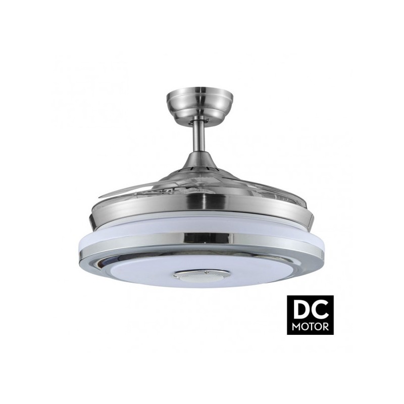 Ventilador motor DC Solano RGB LED 36W con BLUETOOH Fabrilamp