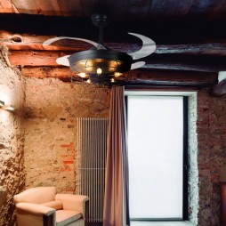 Ventilador motor DC Anticuario negro Fabrilamp