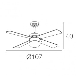 Ventilador 4 aspas Tramontana cuero/cerezo/nogal Fabrilamp