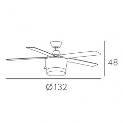 Ventilador 5 aspas Bali blanco LED 48W 4000K Fabrilamp