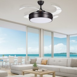 Ventilador SImun marrón LED 36w 4000K Fabrilamp