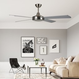 Ventilador 4 aspas Ostro níquel Fabrilamp