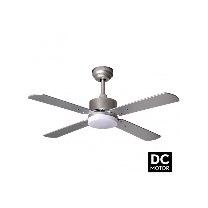 Ventilador motor DC Karaburu níquel/plata/haya Fabrilamp