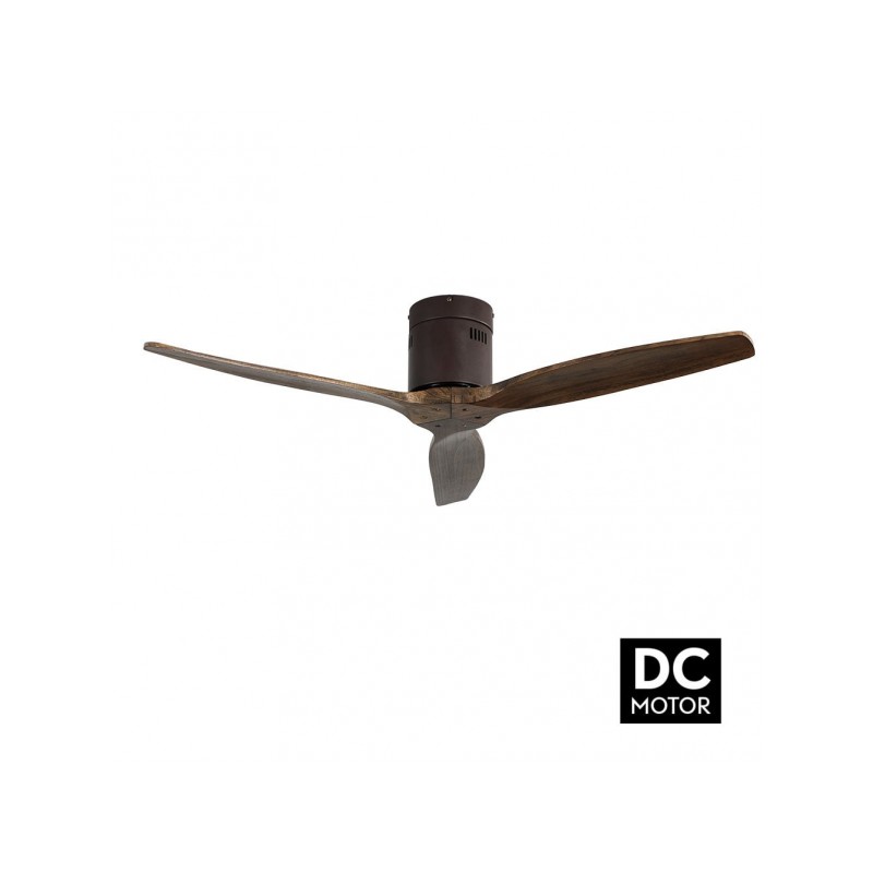 Ventilador motor DC Aguilon marrón Fabrilamp