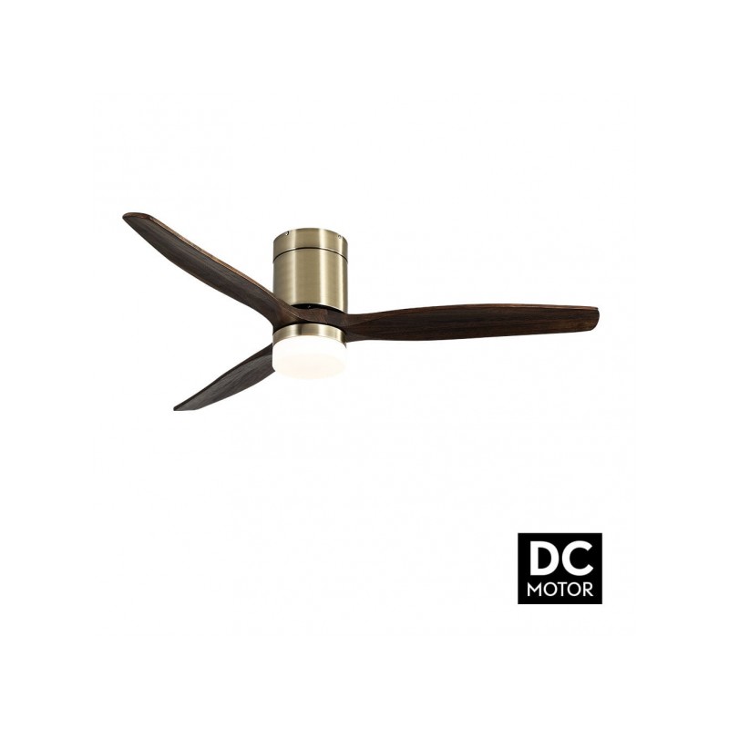 Ventilador motor DC Aguilon LED 18W 3000/4000/6000K cuero Fabrilamp