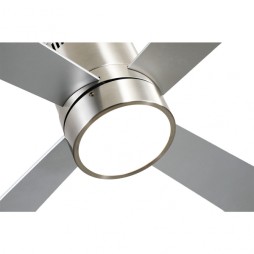 Ventilador 4 aspas Barine níquel LED 18W 3000/4000/6000k Fabrilamp