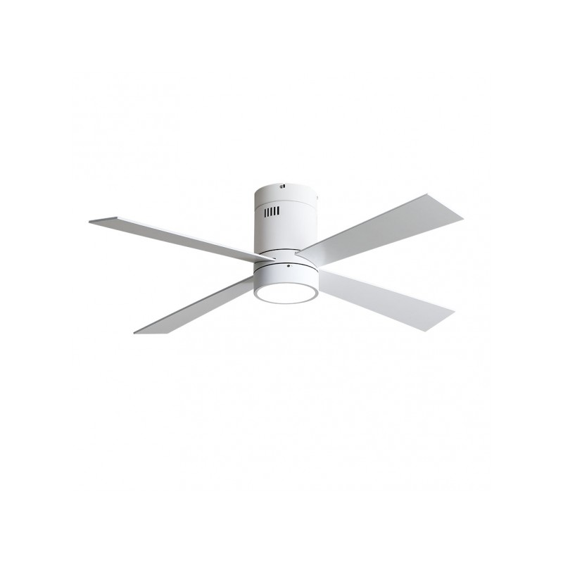 Ventilador 4 aspas Barine blanco LED 18W 3000/4000/6000k Fabrilamp