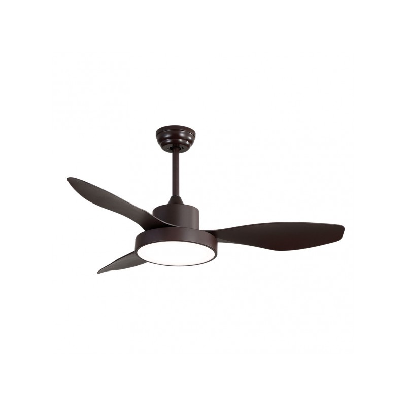 Ventilador 3 aspas Hayate marrón LED 40W 3000/4000/6000k Fabrilamp