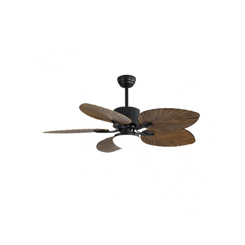 Ventilador DC 5 aspas Colla negro LED 24W 3000/4000/6000k Fabrilamp