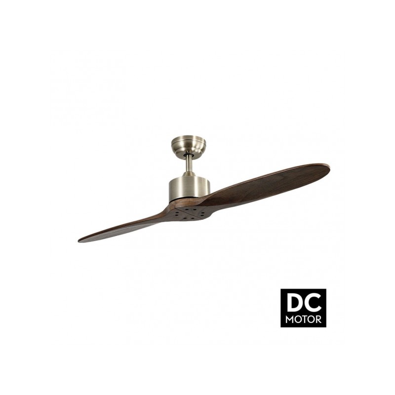 Ventilador motor DC Leste cuero/roble Fabrilamp