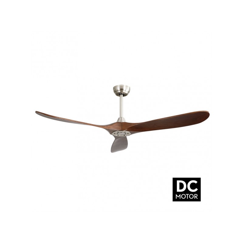 Ventilador motor DC Marin níquel/roble Fabrilamp