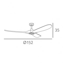 Ventilador motor DC Marin níquel/roble Fabrilamp