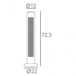 Ventilador torre Mundaka blanco 45W Fabrilamp