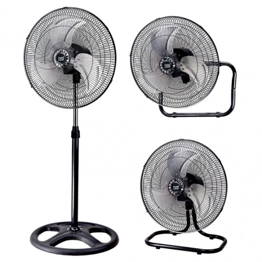 Ventilador 3 en 1 Maloja cromo/negro 70W Fabrilamp