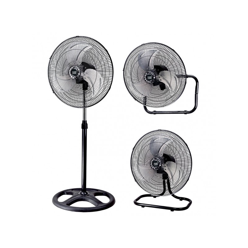 Ventilador 3 en 1 Maloja cromo/negro 70W Fabrilamp