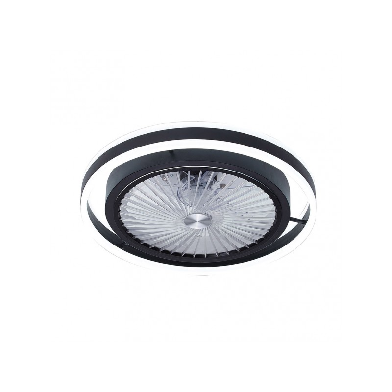 Ventilador Pampero negro LED 56W 3000/4000/6000k Fabrilamp