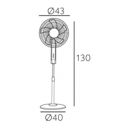 Ventilador de pie Cacimbo blanco con mando Fabrilamp