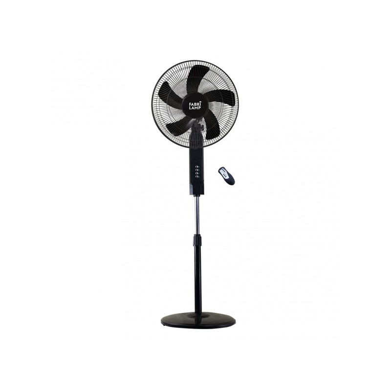 Ventilador de pie Cacimbo negro con mando Fabrilamp