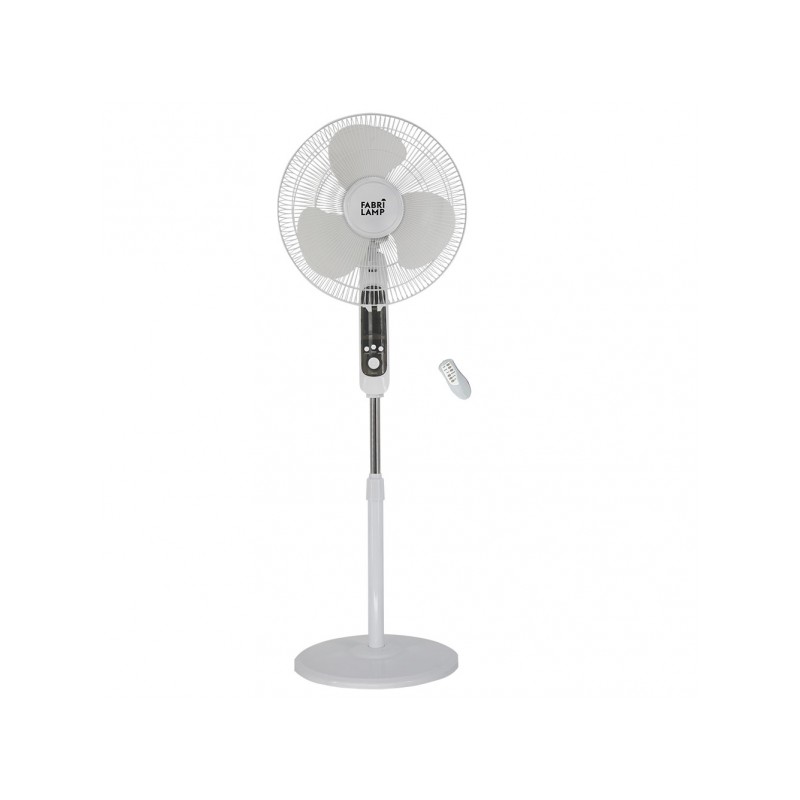 Ventilador de pie Calma blanco con mando Fabrilamp