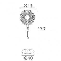 Ventilador de pie Calma blanco con mando Fabrilamp