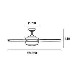Ventilador Samal níquel satinado Leds C4