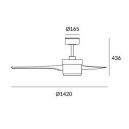 Ventilador Motor DC Tramuntana IP44 Leds C4