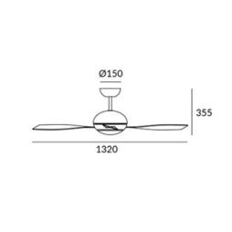 Ventilador Motor DC Sirocco Leds C4