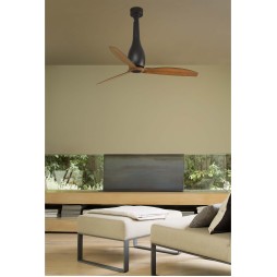 Ventilador motor DC Eterfan negro/nogal Faro