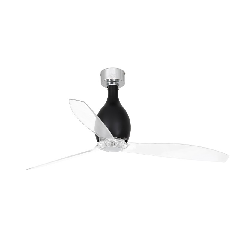 Ventilador motor DC Mini Eterfan negro mate WIFI Faro