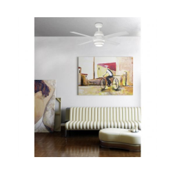 Ventilador DISC blanco con luz LED FARO