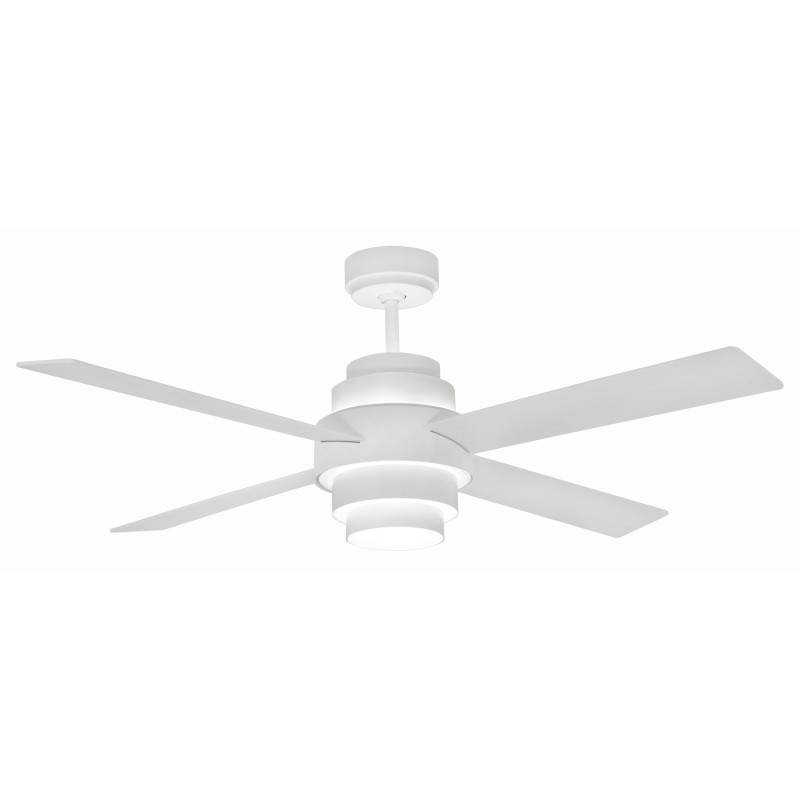 Ventilador DISC blanco con luz LED FARO