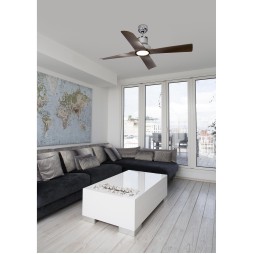 Ventilador 4 palas motor DC Winche cromo Faro