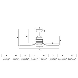 Ventilador con luz Phuket Faro