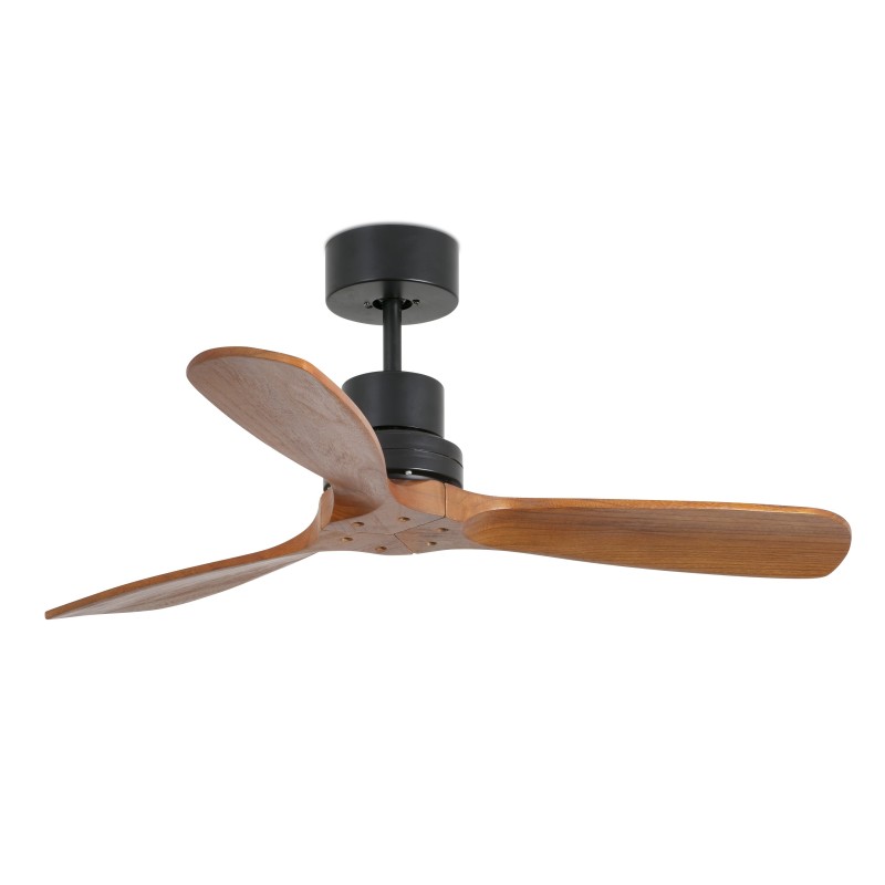 Ventilador 3 palas Mini Lantau negro/nogal Faro