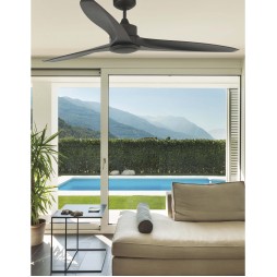 Ventilador Tonic marrón con luz LED y WIFI Faro