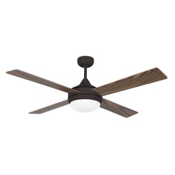Ventilador con luz 4 palas Icaria marrón Faro