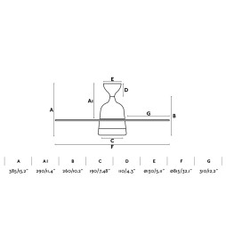Ventilador con luz níquel Mediterráneo Faro