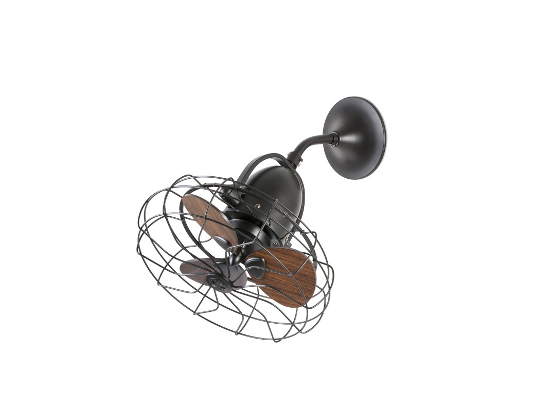 Juvi Iluminación - Ventilador sin luz 3 palas marrón MiniMallorca Faro