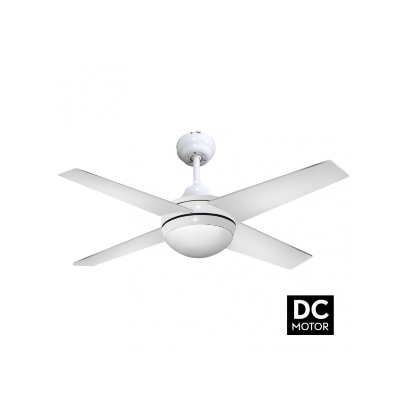 Ventilador 4 aspas Eolo motor DC blanco Fabrilamp