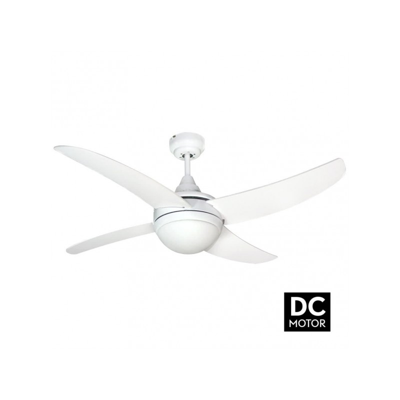 Ventilador 4 aspas Osiris motor DC blanco Fabrilamp
