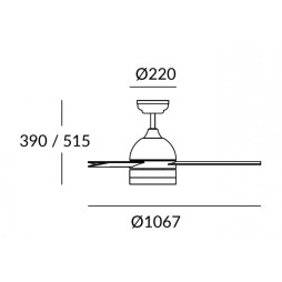 Ventilador con luz Inca Forlight