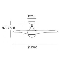 Ventilador motor DC con luz Helix madera Forlight