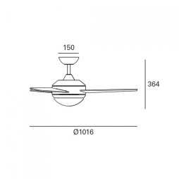 Ventilador Windy con luz Forlight