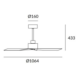 Ventilador motor DC Lace gris Forlight