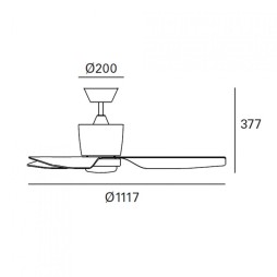 Ventilador 3 palas blanco Vera Forlight