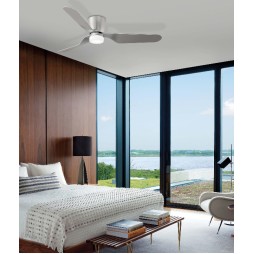 Ventilador blanco LED 15w c/mando motor dc