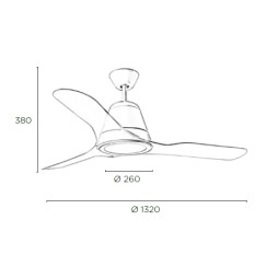 Ventilador con luz Tiga blanco Leds-c4