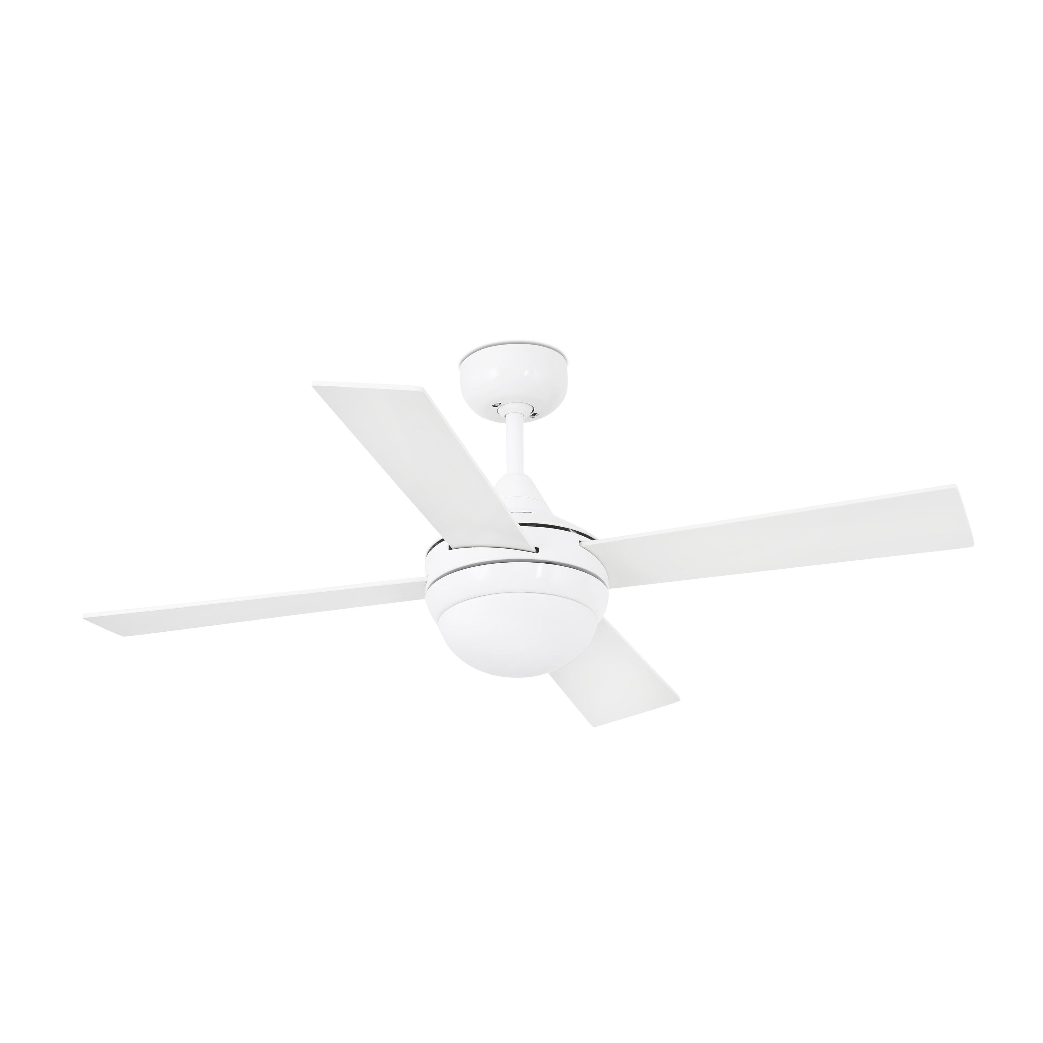 Juvi Iluminación Ventilador Mini Icaria blanco Faro Ventilador de Techo Mini Icaria Blanco 107CM con Iluminación